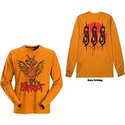 Slipknot Unisex Long Sleeved T-Shirt: Winged Devil (Back Print)