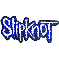 Slipknot Standard Patch: Cut-Out Logo Blue Border