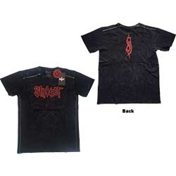 Slipknot Unisex Snow Wash T-Shirt: Logo (Back Print)