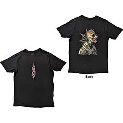 Slipknot Unisex T-Shirt: Skeleton & Pentagram (Back Print)