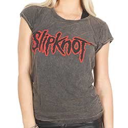 Slipknot Ladies T-Shirt: Logo (Wash Collection) (X-Small)