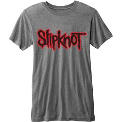 Slipknot Unisex Burn Out T-Shirt: Logo