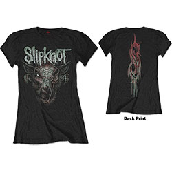 Slipknot Ladies T-Shirt: Infected Goat (Back Print)