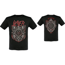 Slayer Unisex T-Shirt: Medal 2013/2014 Dates (Back Print/Ex. Tour)