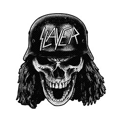 Slayer Standard Woven Patch: Wehrmacht Skull Cut Out