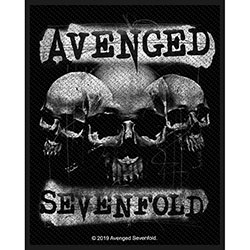 Avenged Sevenfold Standard Woven Patch: 3 Skulls