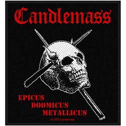 Candlemass Standard Woven Patch: Epicus Doomicus Metallicus