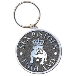 The Sex Pistols Keychain: Bull Dog (Enamel In-fill)
