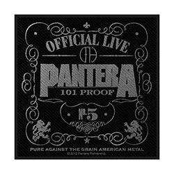 Pantera Standard Woven Patch: 101% Proof (Retail Pack)