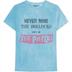 The Sex Pistols Unisex T-Shirt: Never Mind the Bollocks Distressed (Mineral Wash)