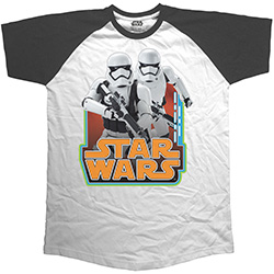 Star Wars Unisex Raglan T-Shirt: Classic Troopers & Logo