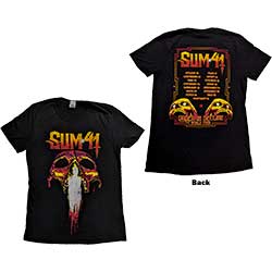Sum 41 Unisex T-Shirt: Order In Decline Tour 2020 Candle Skull (Back Print) (Ex-Tour)