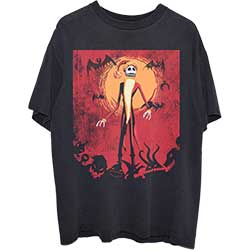 Disney Unisex T-Shirt: The Nightmare Before Christmas Jack Orange Sun