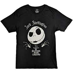 Disney Unisex T-Shirt: The Nightmare Before Christmas Jack Head (Embellished)