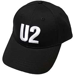 U2 Unisex Baseball Cap: White Logo  