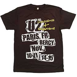 U2 Unisex T-Shirt: I+E Paris Event 2015
