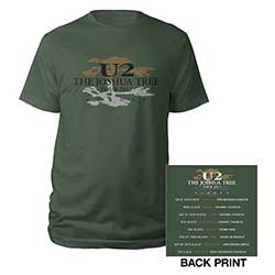 U2 Unisex T-Shirt: Joshua Tree Logo 2017 (Back Print)