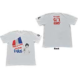 U2 Unisex T-Shirt: Paris 2015 Nous N'Avons Pas Peur (Back Print)