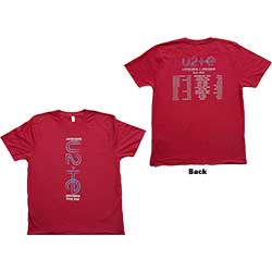 U2 Unisex T-Shirt: I+E 2018 Tour Dates (Back Print)