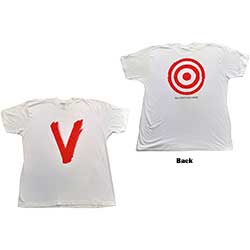 U2 Unisex T-Shirt: U2 Vertigo Tour 2005 Red V (Back Print)