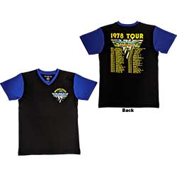 Van Halen Unisex Raglan T-Shirt: 1978 Tour Dates (Back Print)