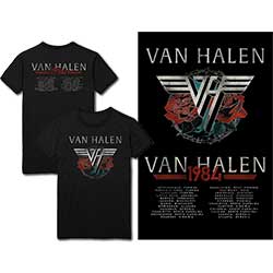 Van Halen Unisex T-Shirt: 84 Tour (Back Print)