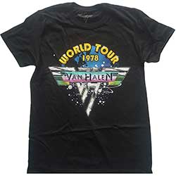 Van Halen Unisex T-Shirt: World Tour '78 Full Colour
