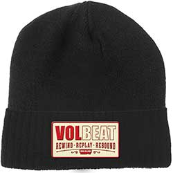 Volbeat Unisex Beanie Hat: Rewind, Replay, Rebound