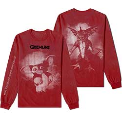 Warner Bros Unisex Long Sleeve T-Shirt: Gremlins Graphic