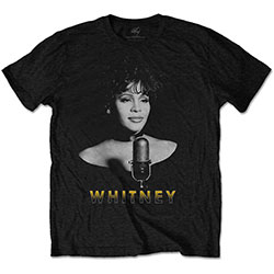 Whitney Houston Unisex T-Shirt: Black & White Photo