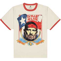 Willie Nelson Unisex Ringer T-Shirt: Americana 
