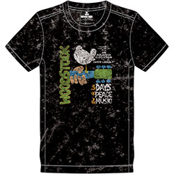 Woodstock Unisex T-Shirt: Poster (Snow Wash)