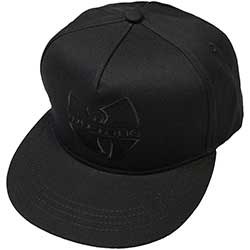 Wu-Tang Clan Unisex Snapback Cap: Black Logo  
