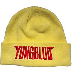 Yungblud Unisex Beanie Hat: Red Logo