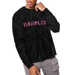Yungblud Unisex Long Sleeved T-Shirt: Scratch Logo (Dip-Dye)