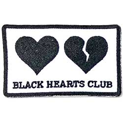 Yungblud Standard Woven Patch: Black Hearts Club
