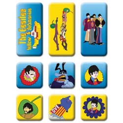 The Beatles Epoxy Magnet Set: Yellow Submarine 9 Piece Set