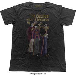 The Beatles Unisex Vintage T-Shirt: Yellow Submarine Band